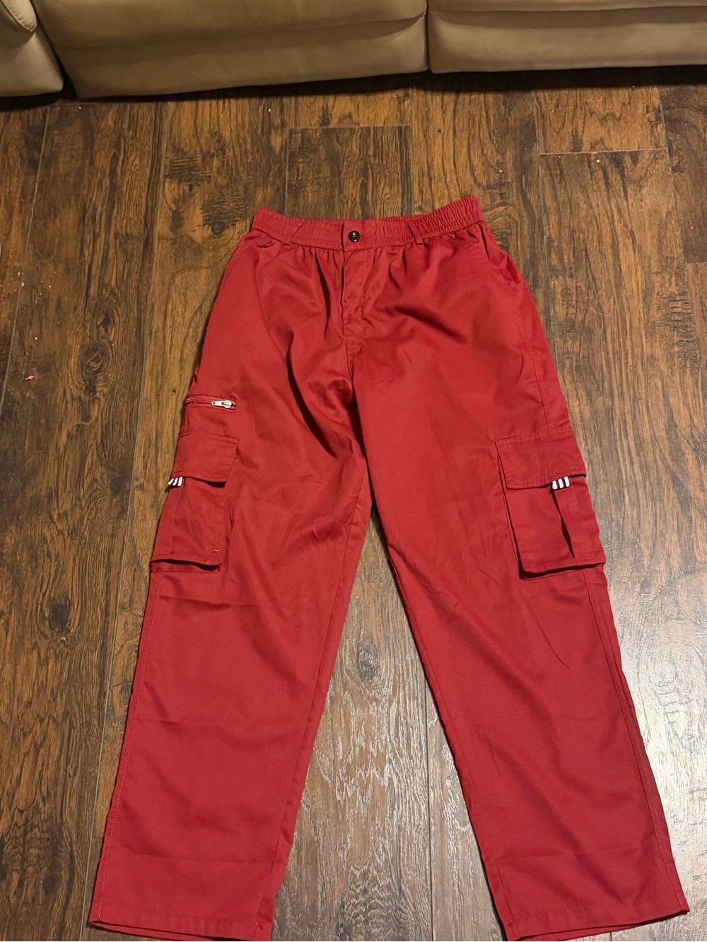 Amazon Essentials Red Cargo Pants with Utility Pockets